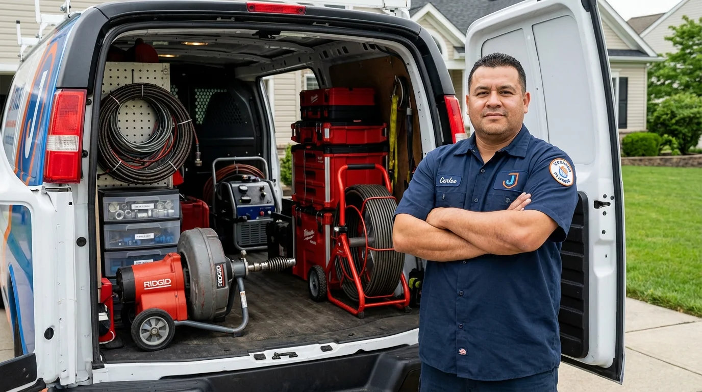 Professional drain cleaning equipment and Johns Plumbing LLC plumber in East Helena